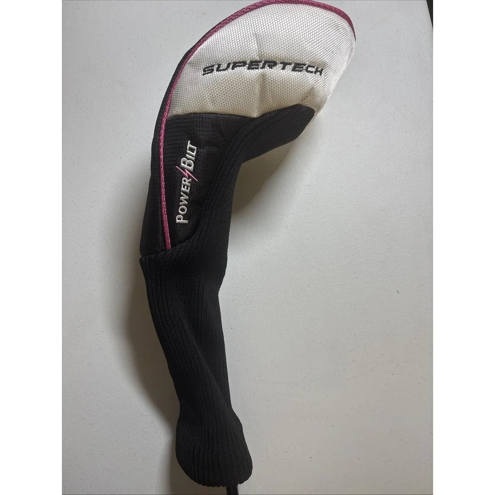 TPS Power Bilt SuperTech 1 Driver Head Cover Black White Pink Womens